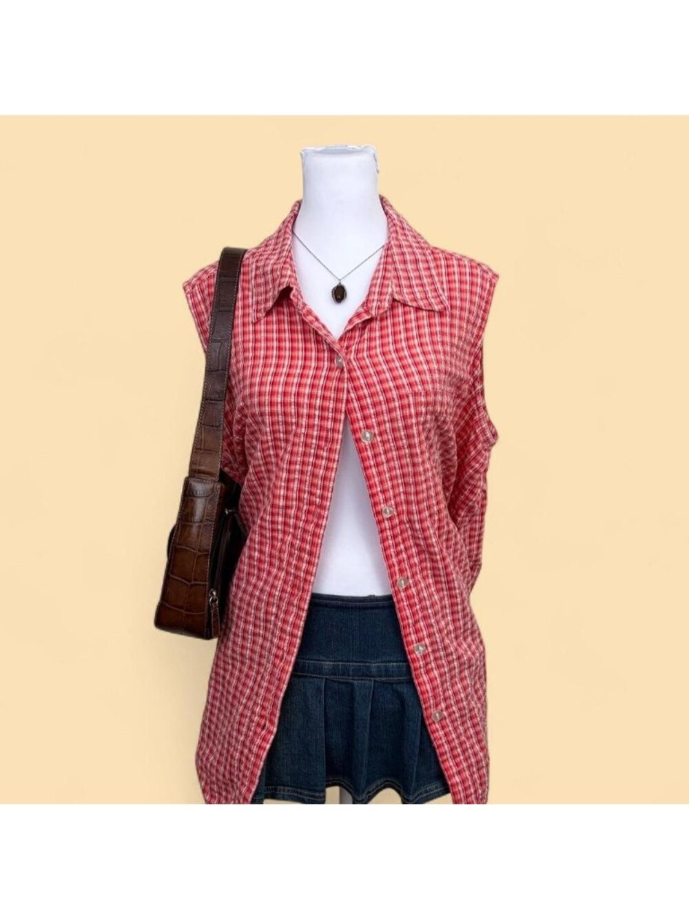 90s plaid plus size cottagecore prairie farmers daughter button down